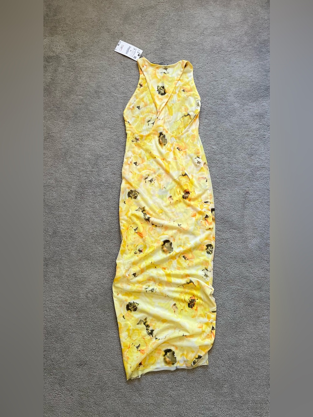 Zara Yellow Floral Sleeveless Top - Picture 3 of 5